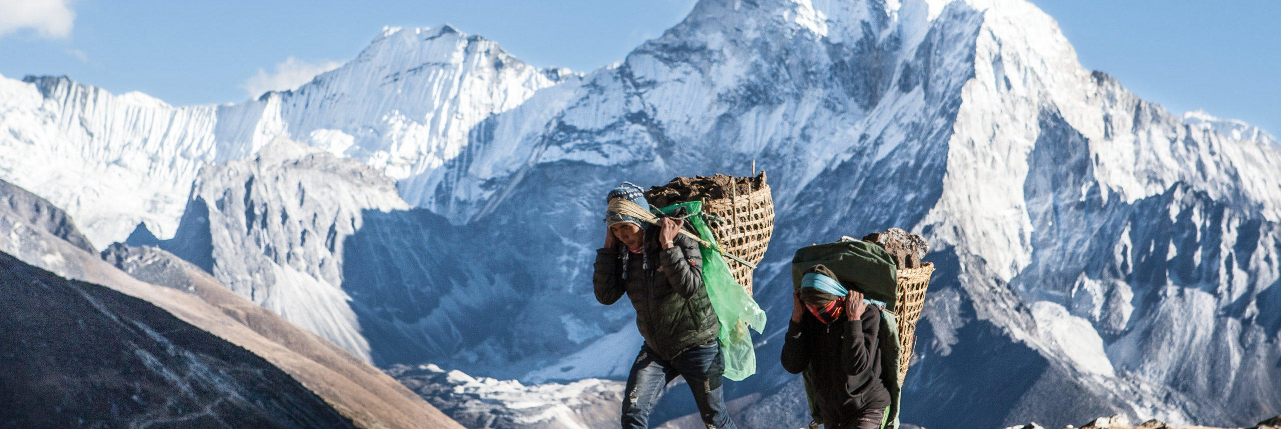 Sherpas carrying load